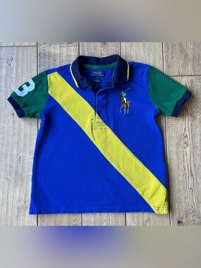 Polo Ralph Lauren Vintage Big Polo Cotton Mesh Polo Shirt size 6
